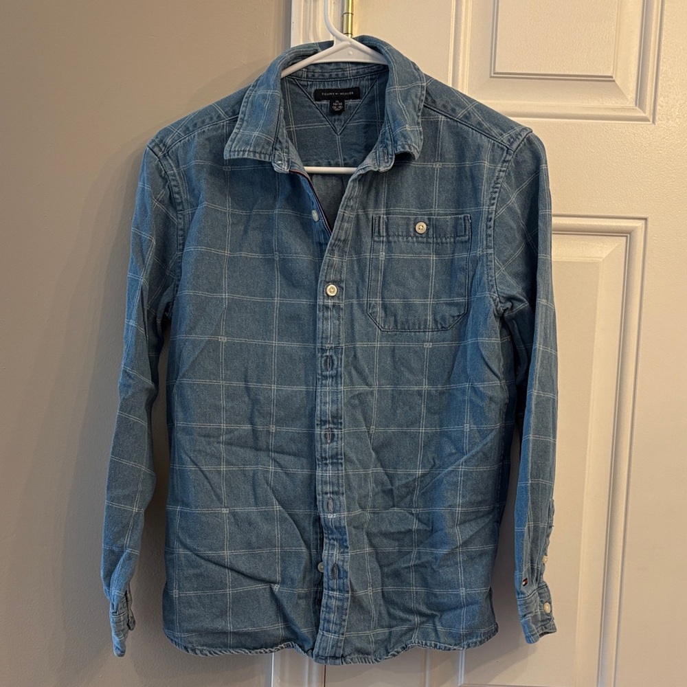 Tommy Hilfiger Light Blue Checkered Shirt